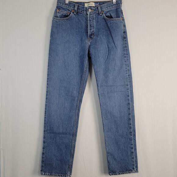 Vintage GAP Low Rise Button-Fly Jeans size 8 blue straight leg 90s, 30.5 - Picture 1 of 12